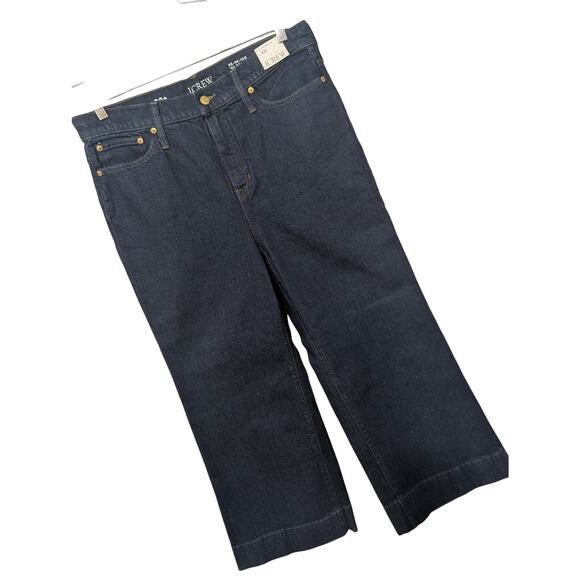 J.CREW Denim - NWT! J. CREW! DEEP BLUE DENIM "'96 DENIM TROUSER" WIDE LEG, 5 POCKET JEANS! 14P
